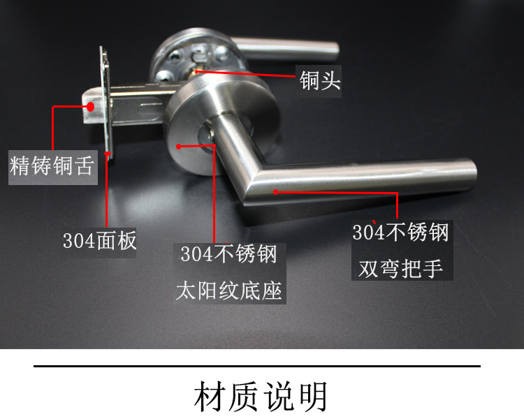 樂(lè)朗五金RTH-03 不銹鋼彎管空心門把手